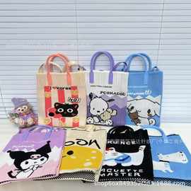 中号手提单肩托特包斜跨针织手机包袋休闲韩版时尚小清新可爱手机