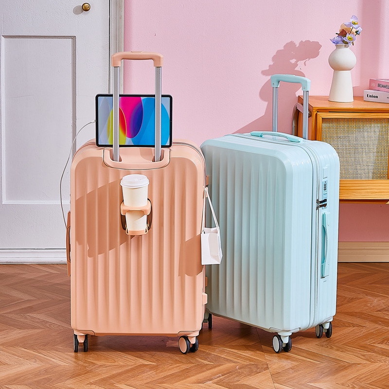 Nueva maleta multifuncional de explosión de fuego con ruedas universales de 20 pulgadas de alto valor de cara, caja de tracción de contraseña de embarque, maleta de cuero