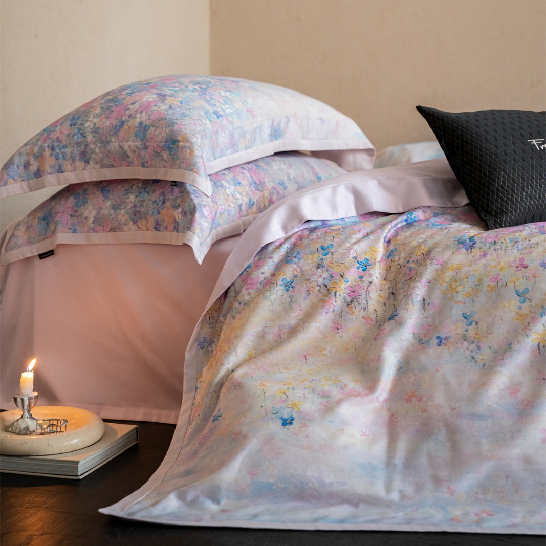 Light Luxury Modern Style Digital Printing Super Soft Warm Bedding Bedding Tencel Cotton Brushed Four-Piece Home Textile Pandora