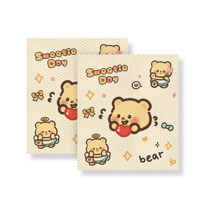 Xiaoxin Electric Bike Handlebar Grips Anti-Slip Sweat-Absorbing Decorative Stickers Grip Protection Wrap Decorative Stickers (Motorcycle Handle Cover) - one-pair-love-butter-bear