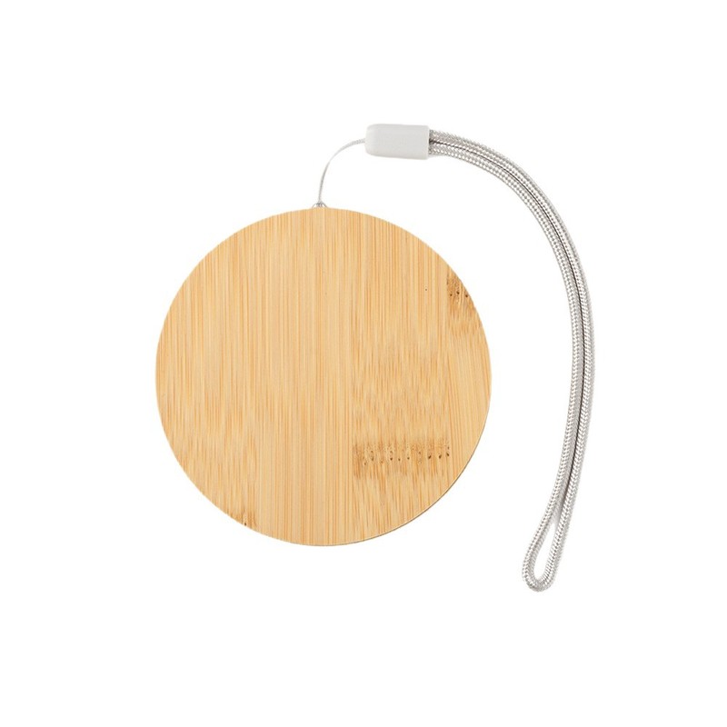 Corange展会环保礼品 竹壳充电线套装-圆形 可以定制logo印刷|undefined