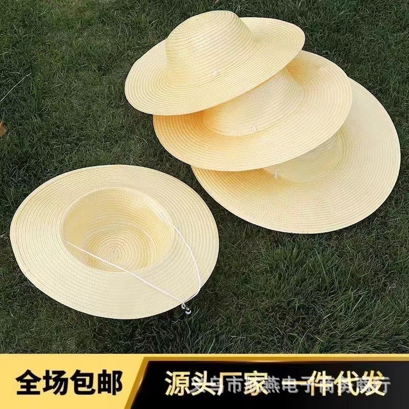 夏の男女の日焼け止め帽子農民の麦わら帽子の日除け帽子は労働保険用品の大きな軒の麦わら帽子の絵画を印刷することができます。|undefined