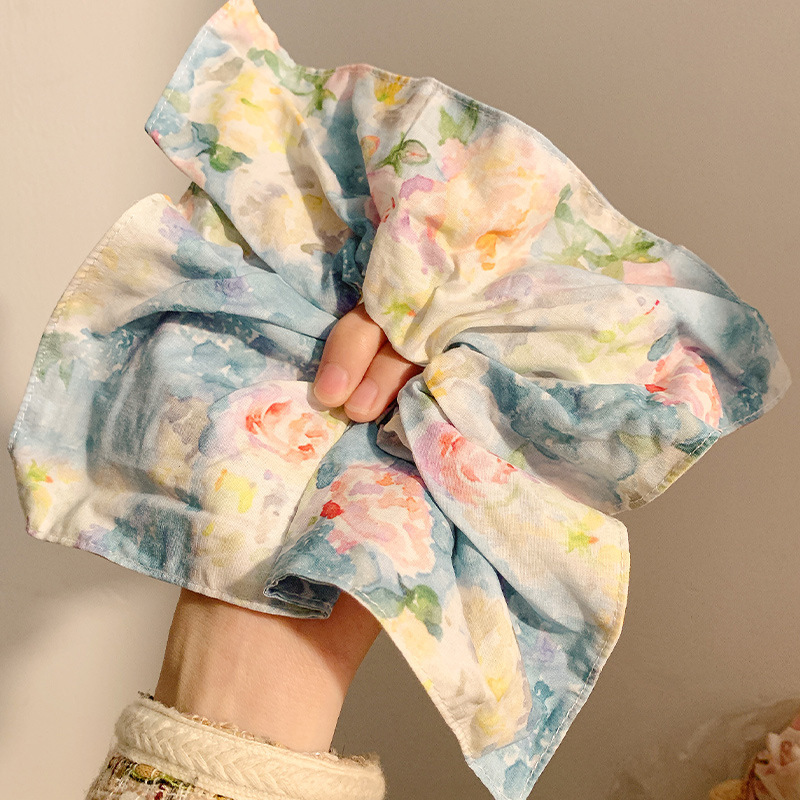 1#유화 머리끈 약 22*22cm