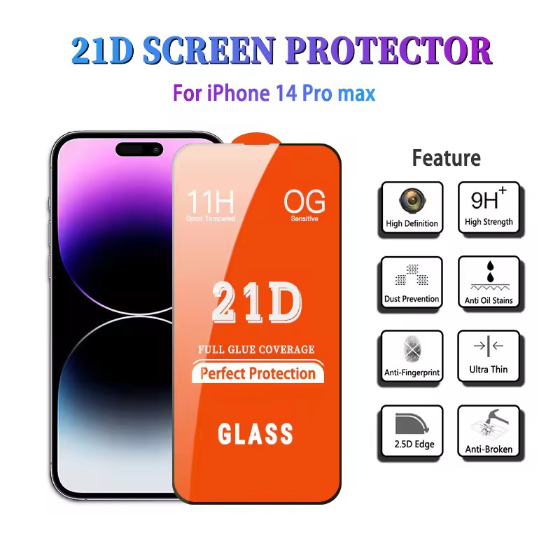 For Apple 15 Tempered Film 13 Mobile Phone Film 16 Full Screen 21d Tempered Glass iphone11 Screen Protector