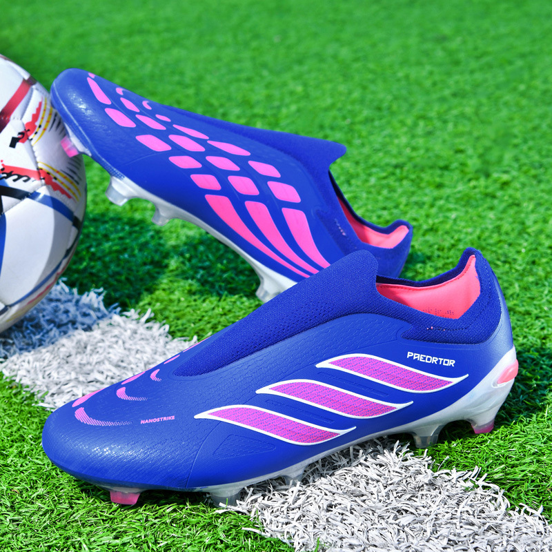 Nuevos zapatos de fútbol transfronterizos de alto bajo para hombres y mujeres juveniles deportes al aire libre zapatos de fútbol de entrenamiento de competición profesional