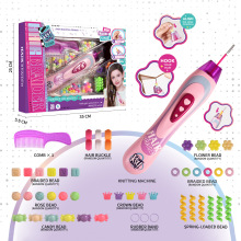 跨境儿童DIY串珠编发器饰品玩具美发脏辫公主女孩生日礼物扎发器