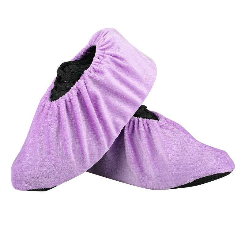 Cubierta de zapatos de franela para adultos centro de datos de interior para el hogar cubierta de pie resistente al desgaste inferior antideslizante engrosada lavable con logotipo