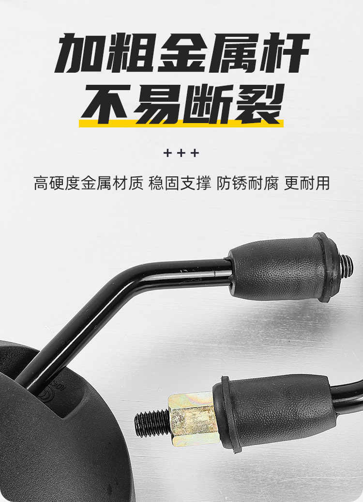 Suitable for Xiaodao Xinri Electric Vehicle Rearview Mirror, Universal High-Definition Reflective Mirror for Battery Vehicles, Short Rod Round Convex Mirror M8