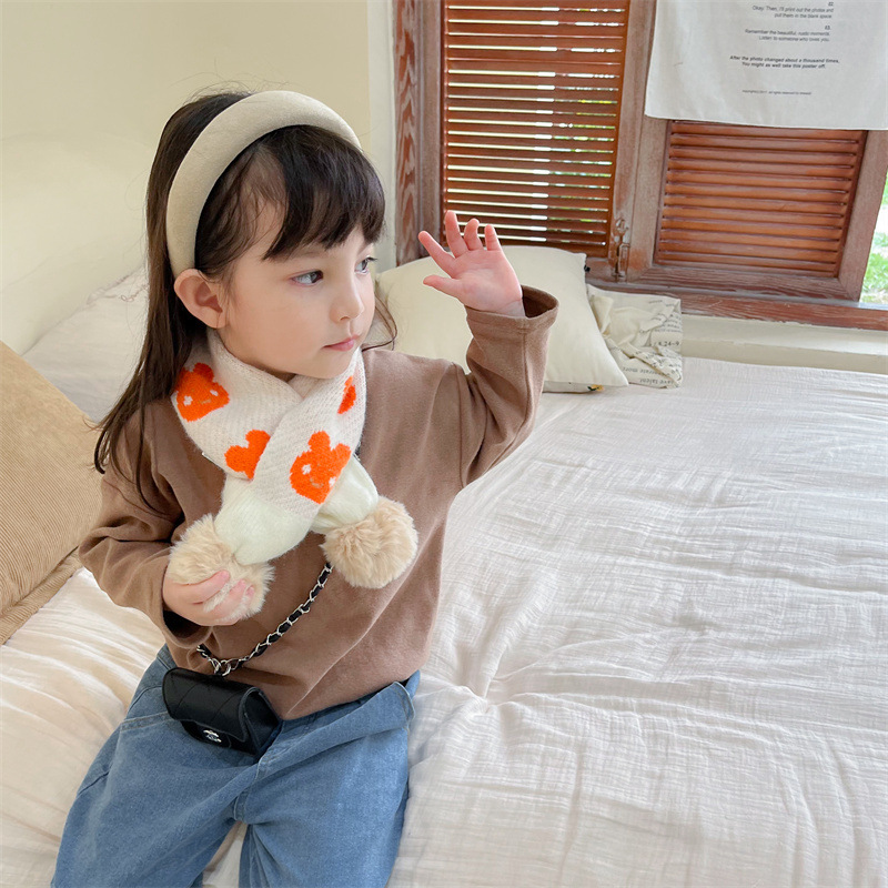 Sciarpa per bambini Inverno simpatico coniglio ragazzo collo set ragazza maglia lana protezione collo bambino collo_voghion.com