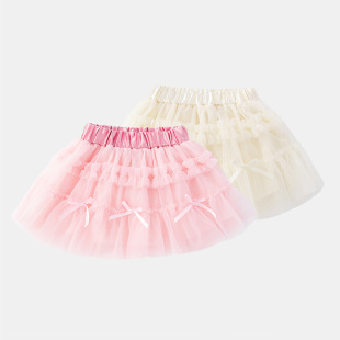 2025 Summer Mesh Skirt Girl's New Slim A- Line Fairy Skirt Baby Girl's Short Skirt 5288