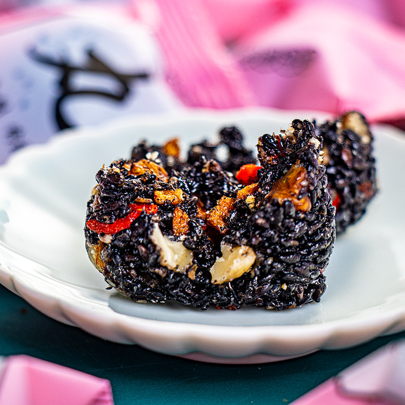 Hanqiaotang Wuzhen Black Sesame Balls Black Sesame Balls Red Dates Walnuts Wolfberry Mulberry Balls Pastries and Snacks Factory Wholesale