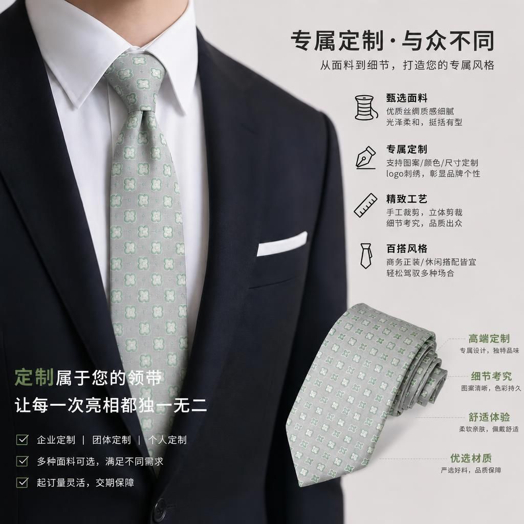 Corbata de Negocios para Hombre Seda de Poliéster Tejido Jacquard para Negocios, Banquetes