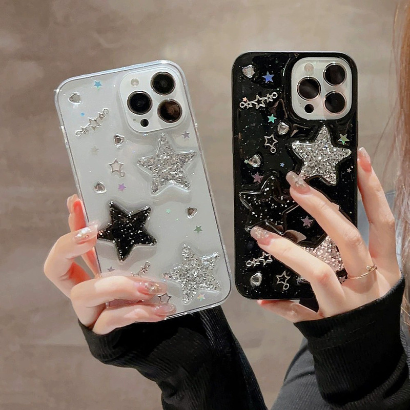 Glitter Stereo Stars Suitable for Apple 17 Mobile Phone Case Iphone15Pro New Glue 14Promax Accessible Luxury Glitter Stereo Stars Suitable for Apple 17 Mobile Phone Case Iphone15Pro New Glue 14Promax Accessible Luxury