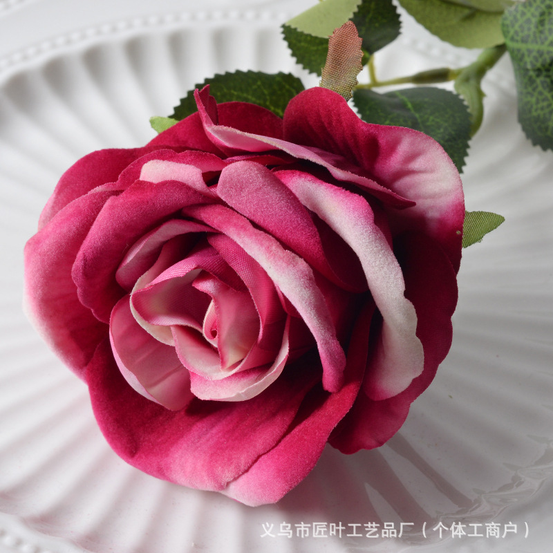 라지 벨벳 로즈 레드