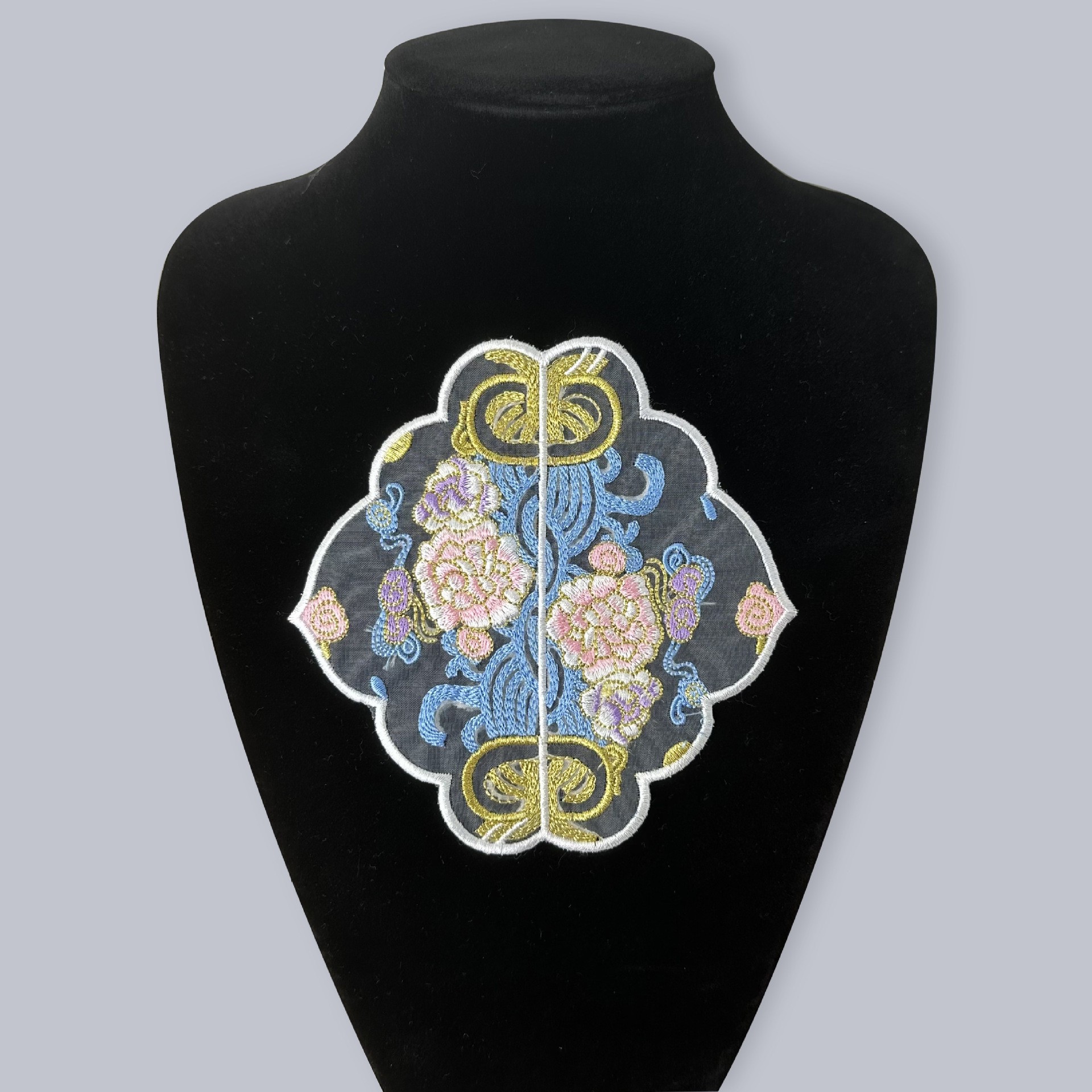 Parche de bordado Hanfu de estilo chino tradicional, aplique floral redondo de dragón y fénix, nuevo accesorio de ropa de estilo chino, bordado decorativo DIY.