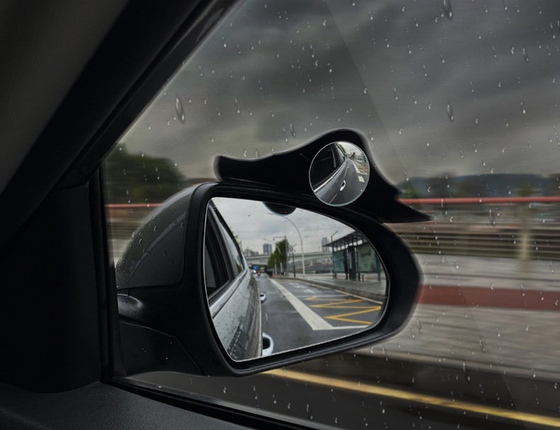 Car Rearview Mirror Rain Eyebrow Small Round Mirror Integrated Reflector Blind Spot Mirror Reversing Mirror Rain Shield Universal