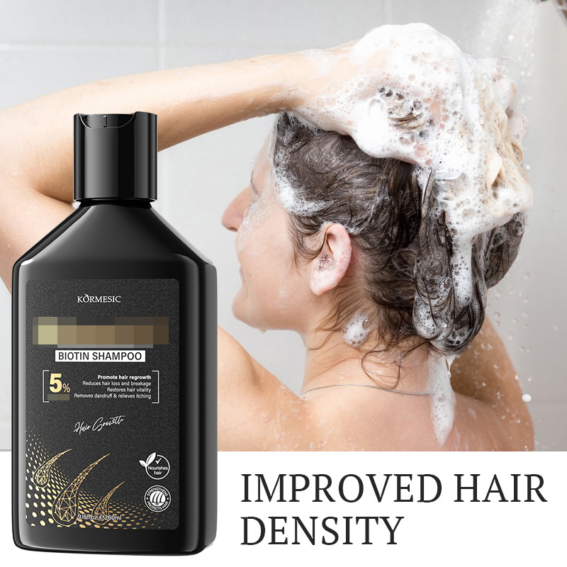 Champú de biotina KORMESIC para comercio exterior transfronterizo, limpieza profunda con espuma, fabricante, venta al por mayor, en stock image 3