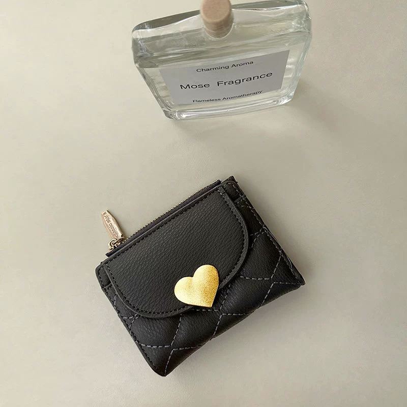 Wallet, short shoulder bag, small capacious folding card holder, 2023 collection