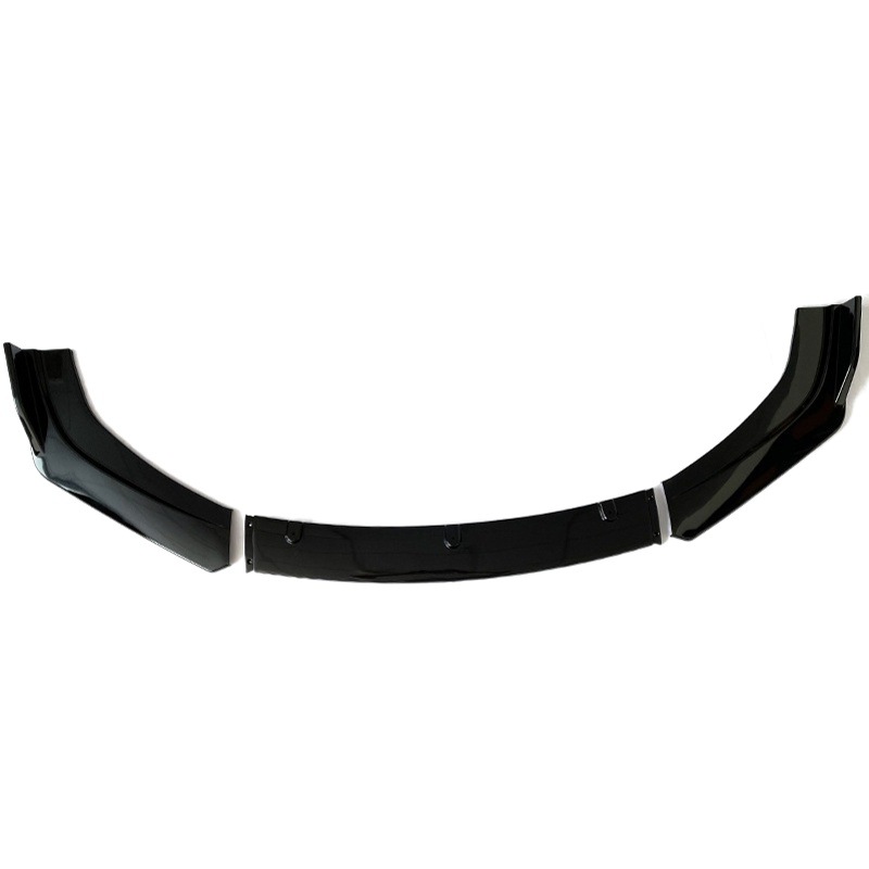 Modificación del coche combinación de fibra de carbono negro de tres secciones pala delantera modificación universal frente labio cabeza pala esquina lateral falda lateral