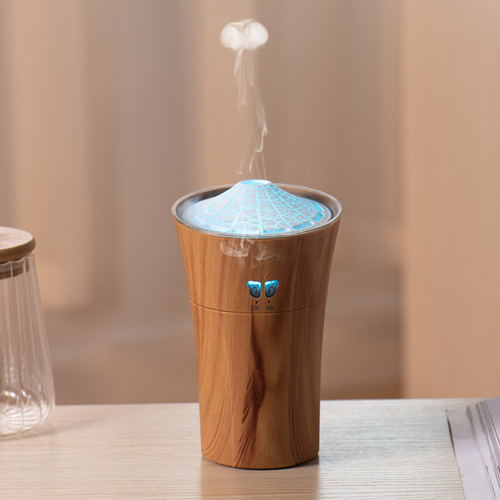 New car humidifier household torch shape colorful sound pickup atmosphere light air purification aromatherapy humidifier