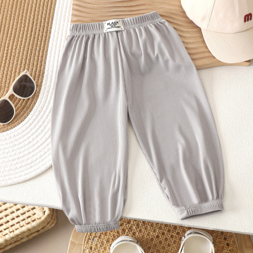 Children's Mosquito-Proof Pants Summer Baby Chiffon Lantern Pants for Older Children Thin Sports Pants for Boys and Girls Loose 9/10-inch Pants