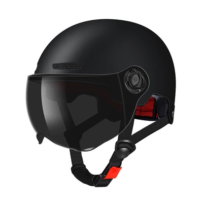 Motorcycle Safety Supplies Motorcycle and Electric Vehicle Helmets - matt-black-brown-short