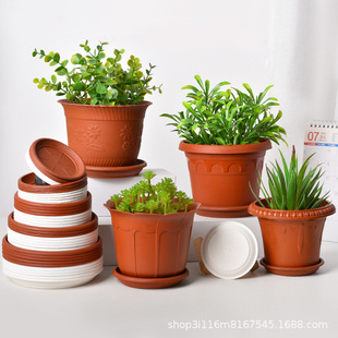 Plastic Flower Pot for Large Orchids and Pothos, Gallon Pot, Thickened and Durable with Base, Suitable for Gardening Plants and Potted Plants