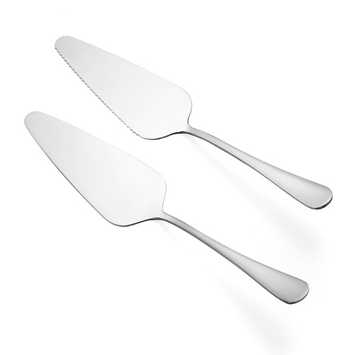Stainless steel cake spatula triangle pizza spatula cheese Western cuisine pizza spatula with teeth household baking tool commercial