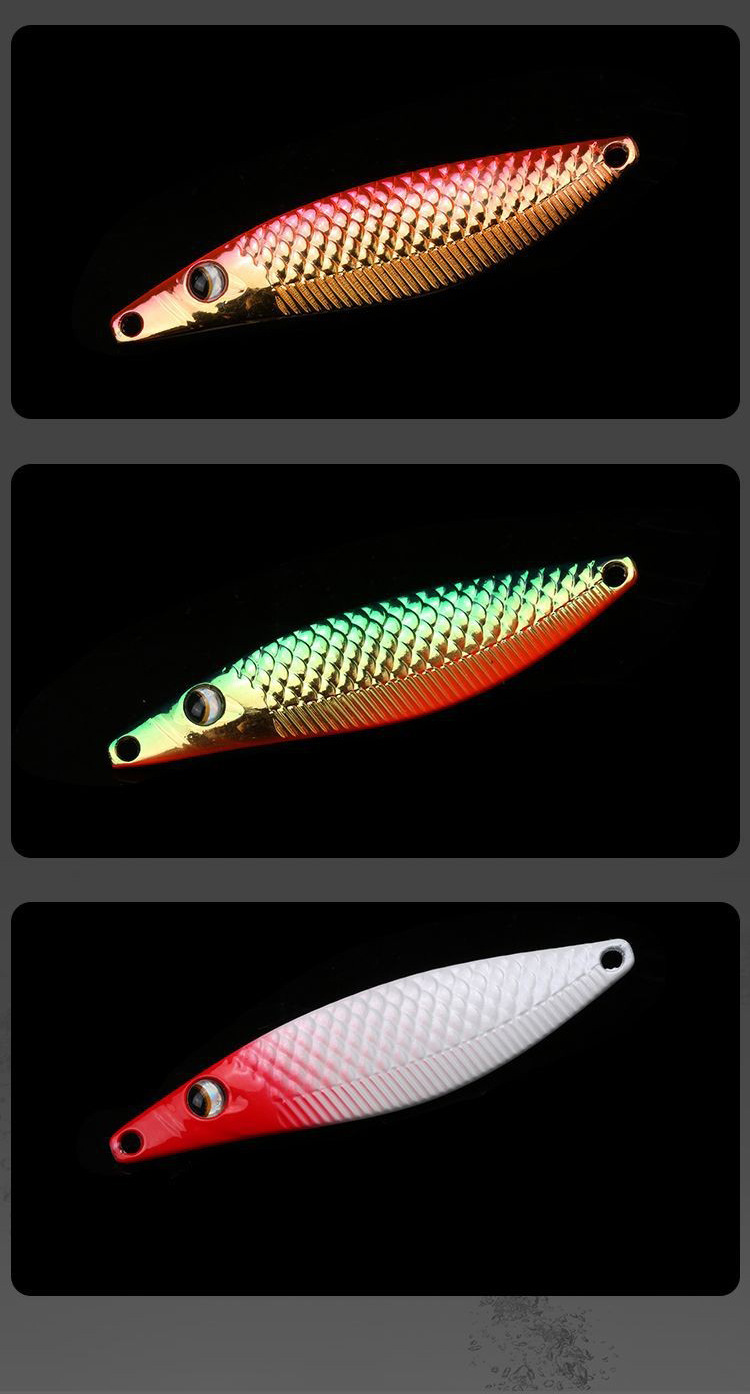 Metal Spoons Lures Deep Diving Spinner Baits Fresh Water Bass Swimbait Tackle Gear