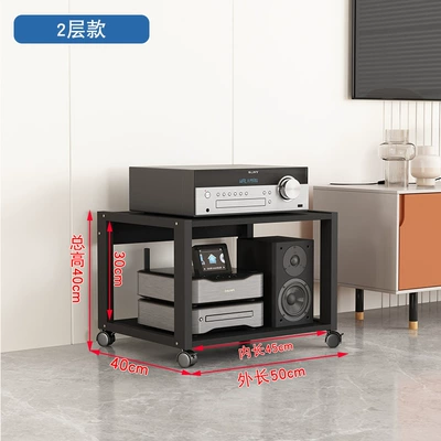 theater storage rack, cabinet Electric car big tripod - 2-layer-model-all-black-internal-height-30