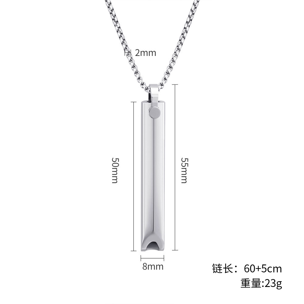 Silbando collar de los hombres y las mujeres moda hip hop silbato suéter cadena larga simple estilo frío colgante Ropa Accesorios