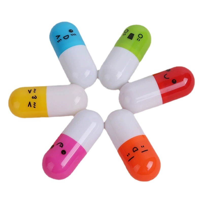 Ручка-таблетка, шариковая, мультяшная, милая, приз для учеников начальной школы, выдвижная ручка-капсула, рекламная ручка-таблетка с логотипом