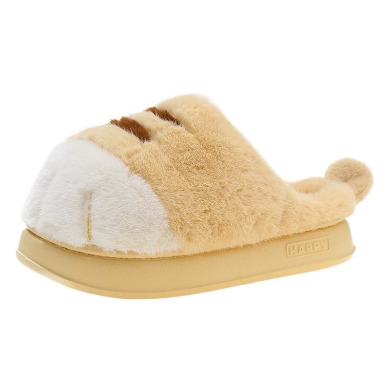 Европейские и американские трансграничные тапочки больших размеров Baotou Maomao, женские зимние утепленные Холодостойкие милые домашние тапочки на флисовой подкладке