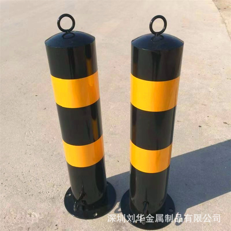 厂家直销 U型挡车器 警示柱防撞铁柱子反光条标志立柱