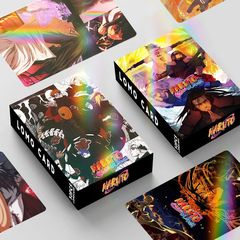 Laser Flash Cards, Naruto Dual-Sided 30 Small Cards, Anime Peripheral Boxed Collectible Cards, LOMO Cards, Bookmark