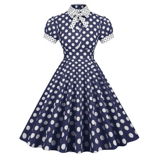 Vintage50s�ձ��Lײɫ�r���I���c�͹Ŵ�[�����@�����հ����B��ȹ
