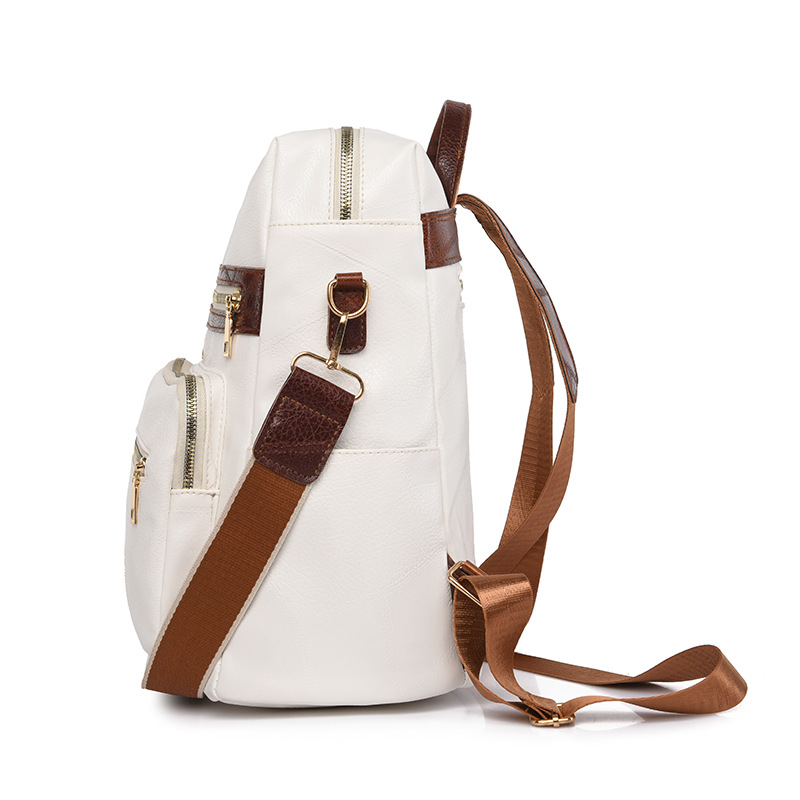 2022 verano nuevo estilo coreano damas de cuero suave mochila de moda borla viaje al aire libre mochila escolar