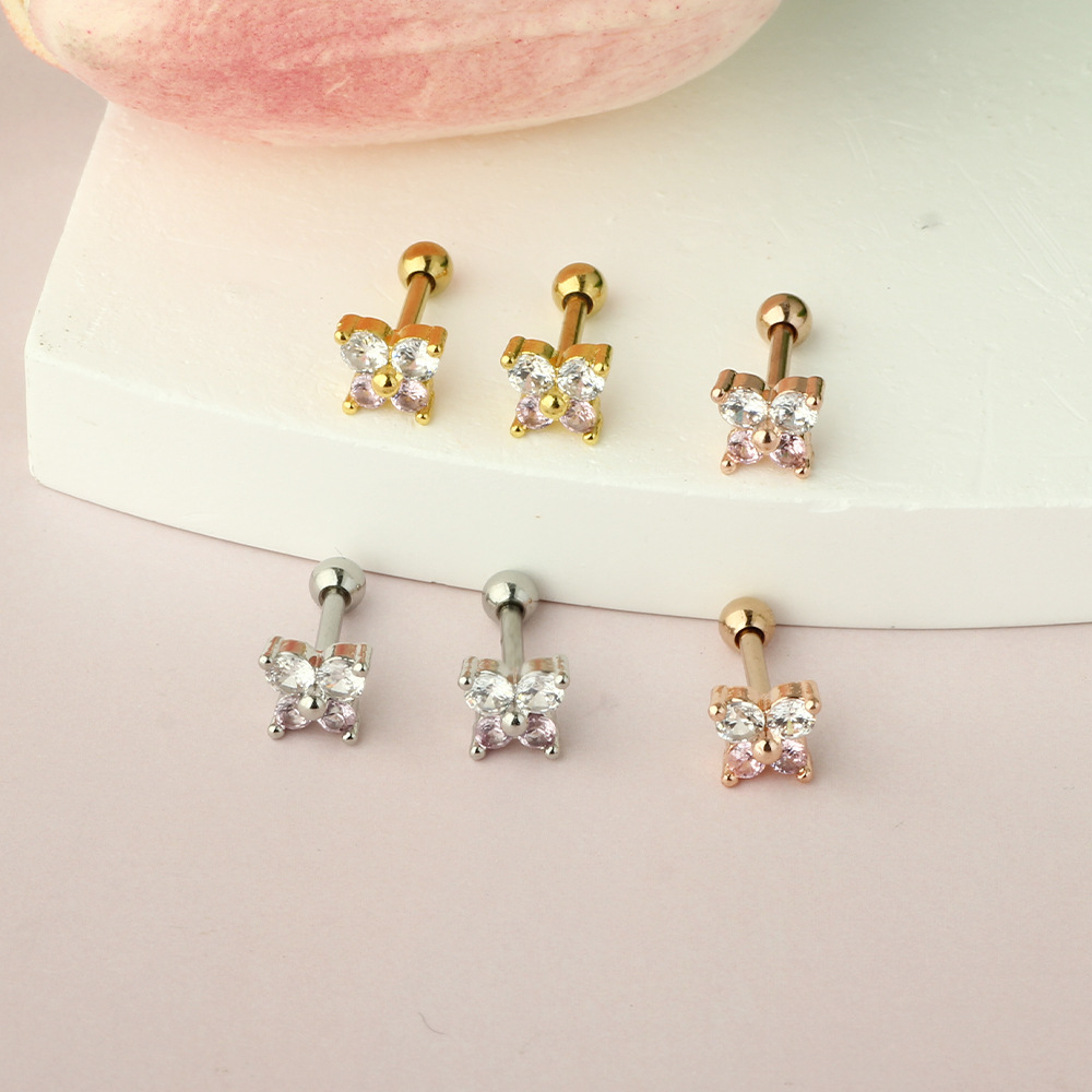 Pointed titanium steel lip stud product view