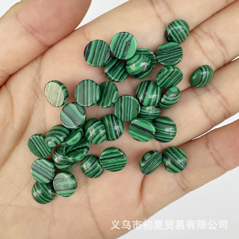 速売通爆金8mm天然石半円形戒面石パッチdiyビーズ部品卸売り