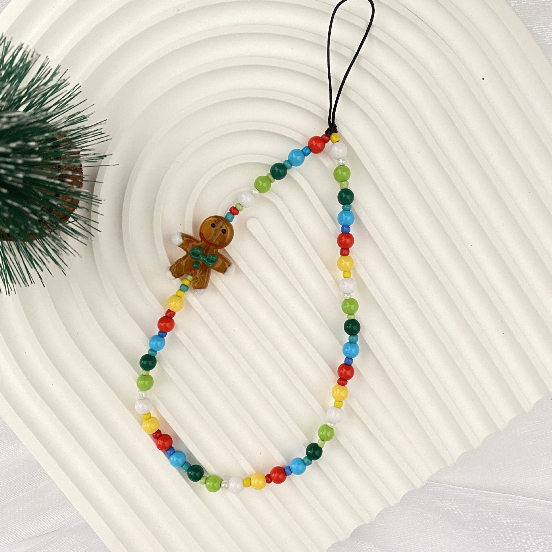 20g Weight pendant Classification 1 Piece Retro Santa Claus Gingerbread Heart Shape Soft Clay Christmas Pendant