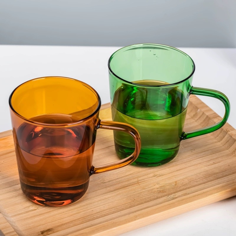 Mug en verre style nordique, tasse créative colorée pour café_voghion.com