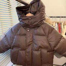 儿童免洗羊羔绒棉袄男女童加绒加厚连帽棉服皮外套中小童韩版童装