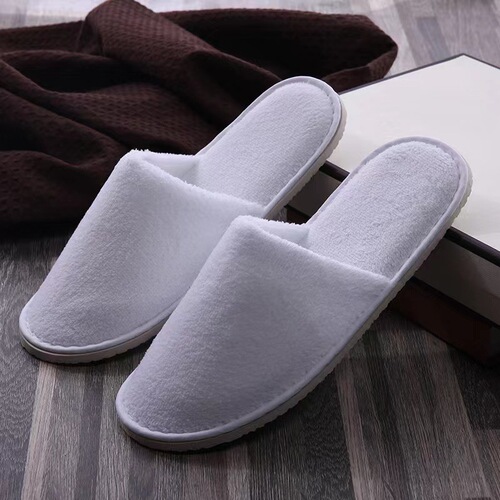 Five-star hotel disposable slippers wholesale hotel B&B beauty salon coral velvet slippers thick-soled non-slip slippers