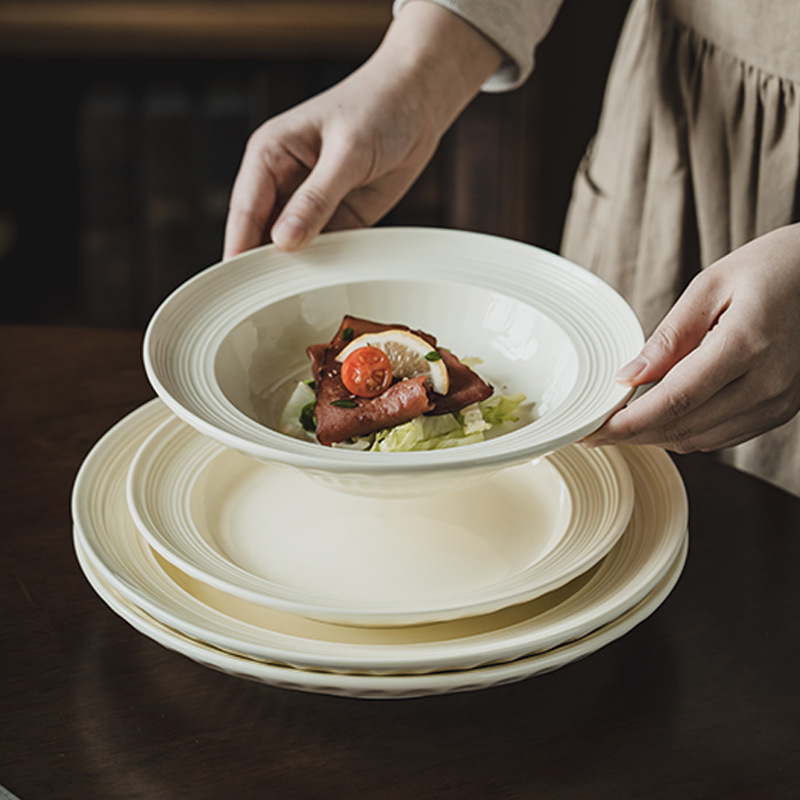 Conjunto de cubiertos de cerámica de alto valor nominal serie de platos