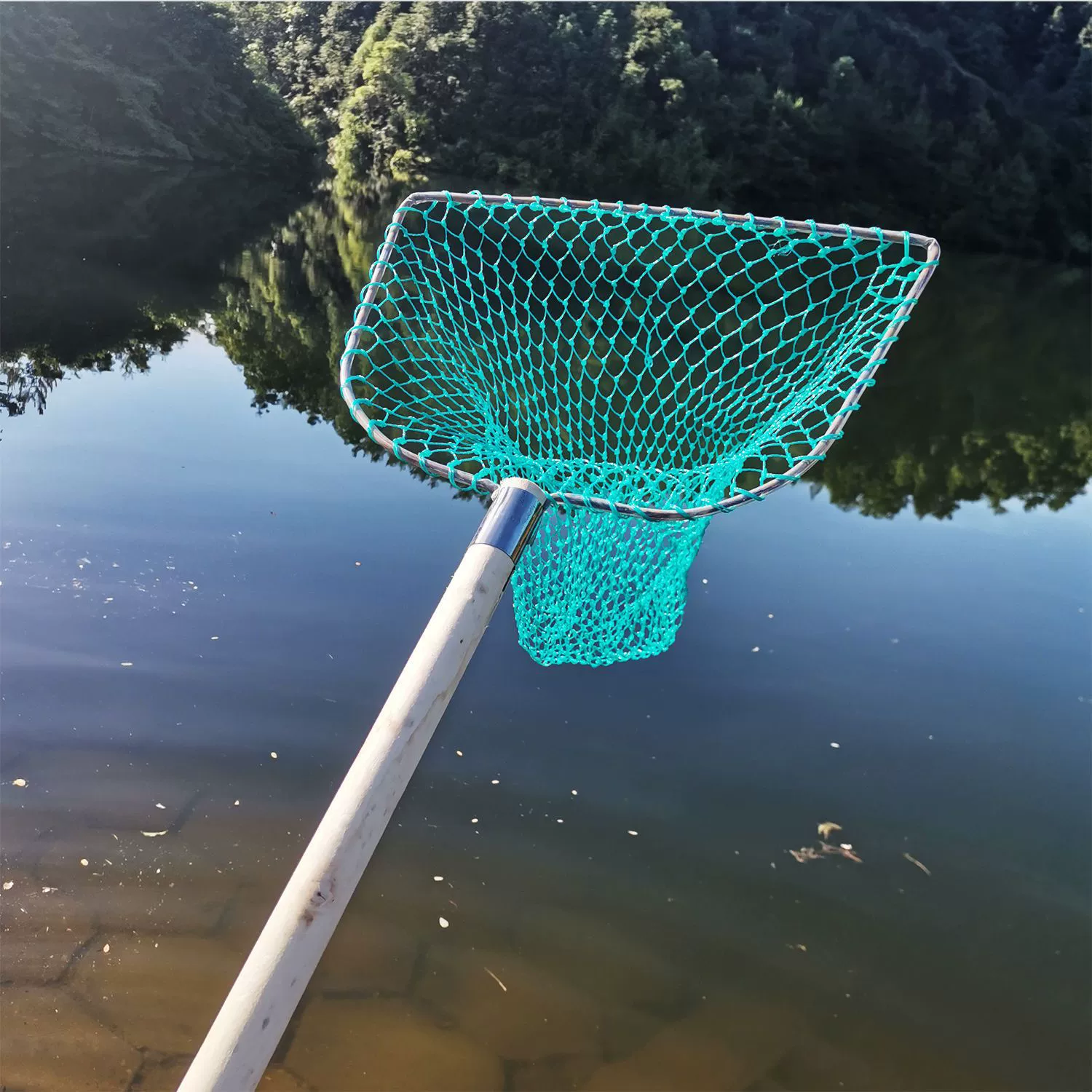 Фабрика прямые поставки одной рамы деревянная ручка копия чистая деревянная ручка копия Чистая ручная тканая сетка Ферма Специальная копия чистая рыболовная сеть