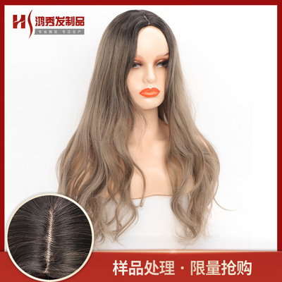 样品处理 假发女长卷发欧美网红大波浪抖音渐变日常逼真自然头套