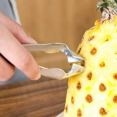 菠蘿刀削菠蘿神器去眼器三角夾子削皮刀不鏽鋼挖眼夾家用工具