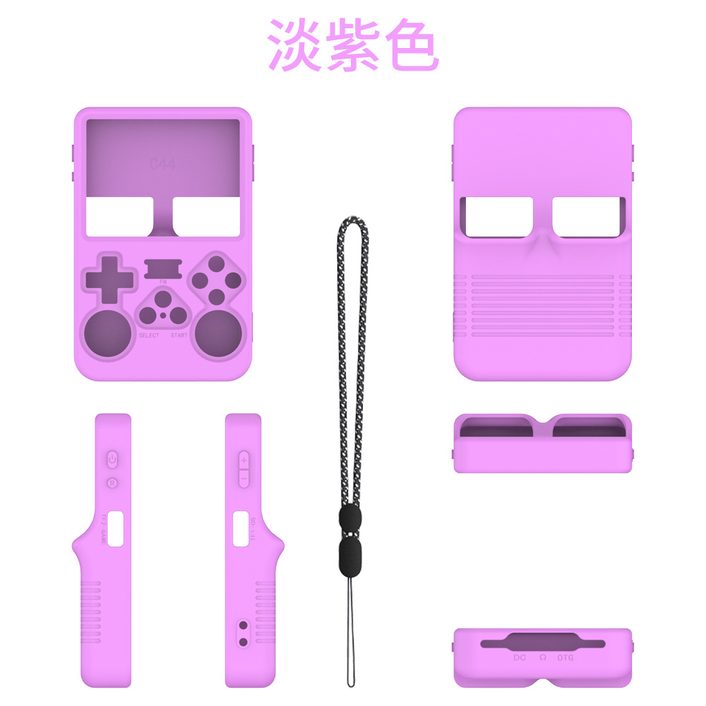 Para ANBERNIC Anbnick R36S consola de juegos portátil funda protectora de silicona color sólido caja de almacenamiento simple