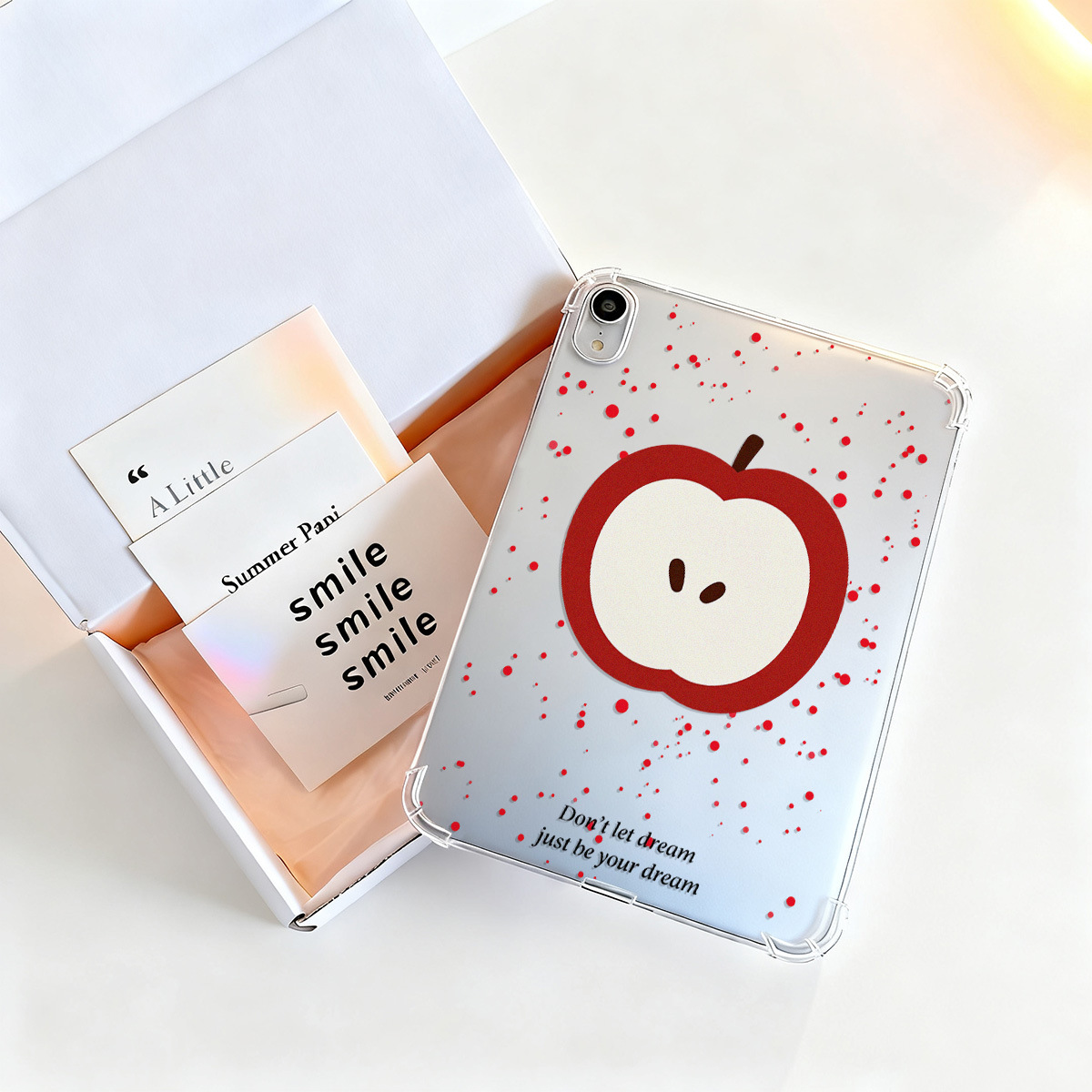 Apple tinta roja para Apple iPad de 11 pulgadas cubierta plana TPU suave anti-caída iPad Mini 6 nicho