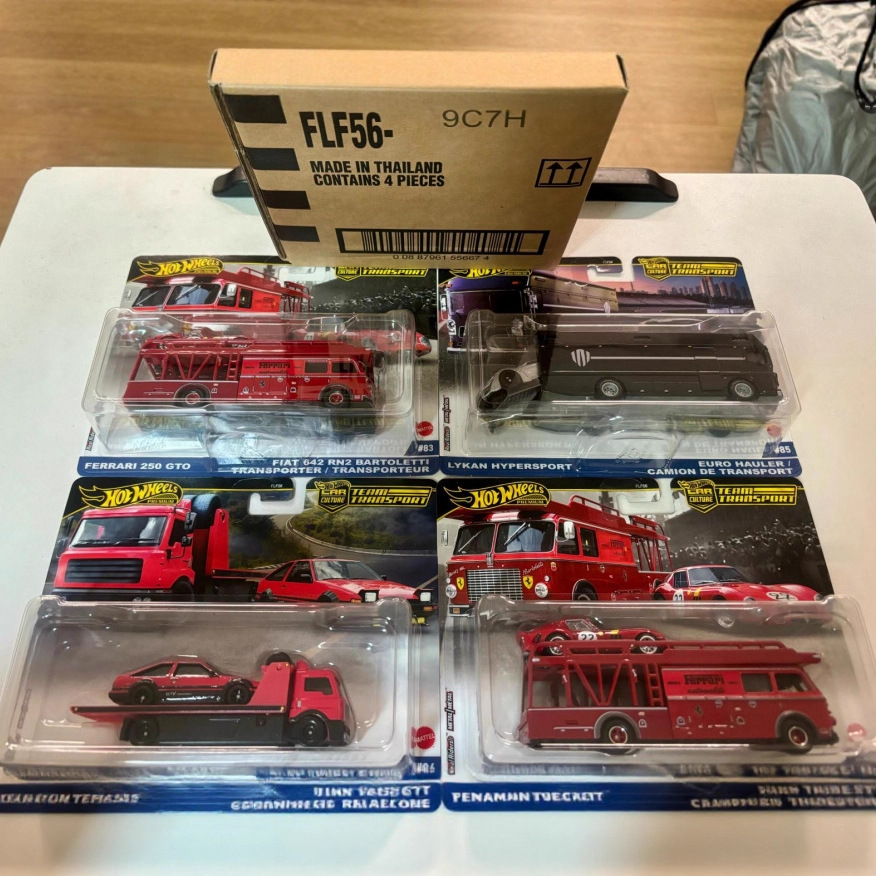 Fire Wheel Transport Fleet Combination Series Ferrari 250 Toyota Ae86 Laikeng Supercar Alloy Model Toy